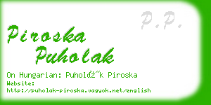 piroska puholak business card